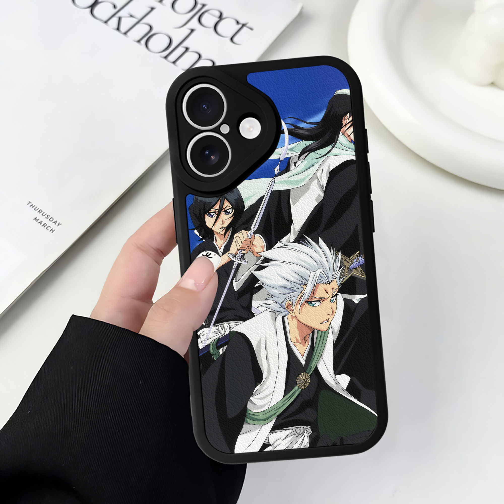 （画像用） ブリーチ BLEACH 【iPhone 16シリーズ対応】シリコンスマホケース（レザー調） 材質：シリコン